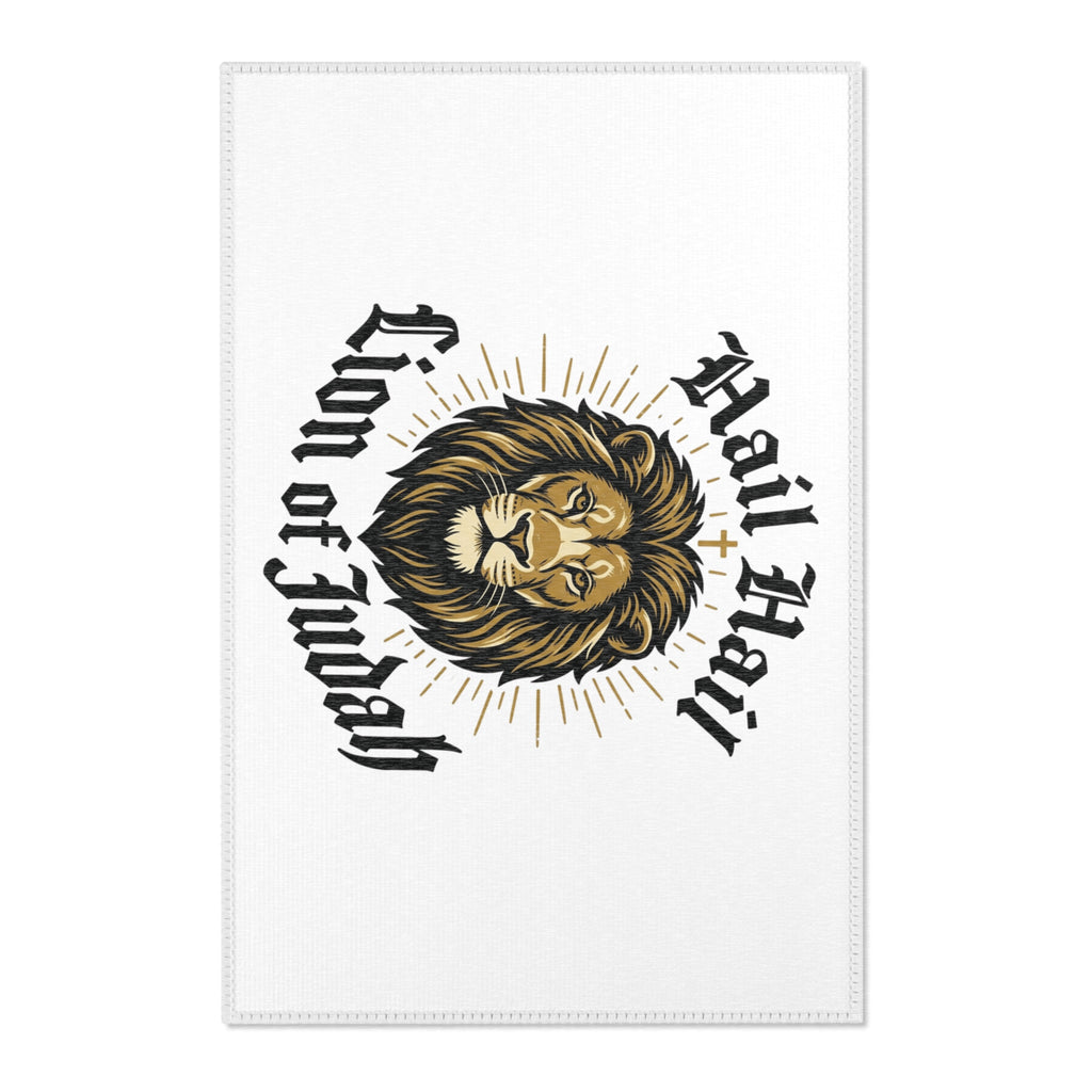 Lion of Judah Area Rug — "Hail Hail" Faith-Forward Home Decor (24"36"