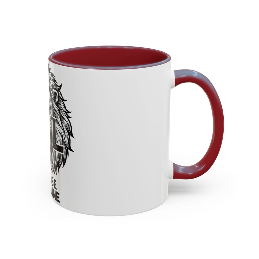 Lion Coffee Mug - Faith Purpose Discipline Inspirational Accent Mug (11/15oz)