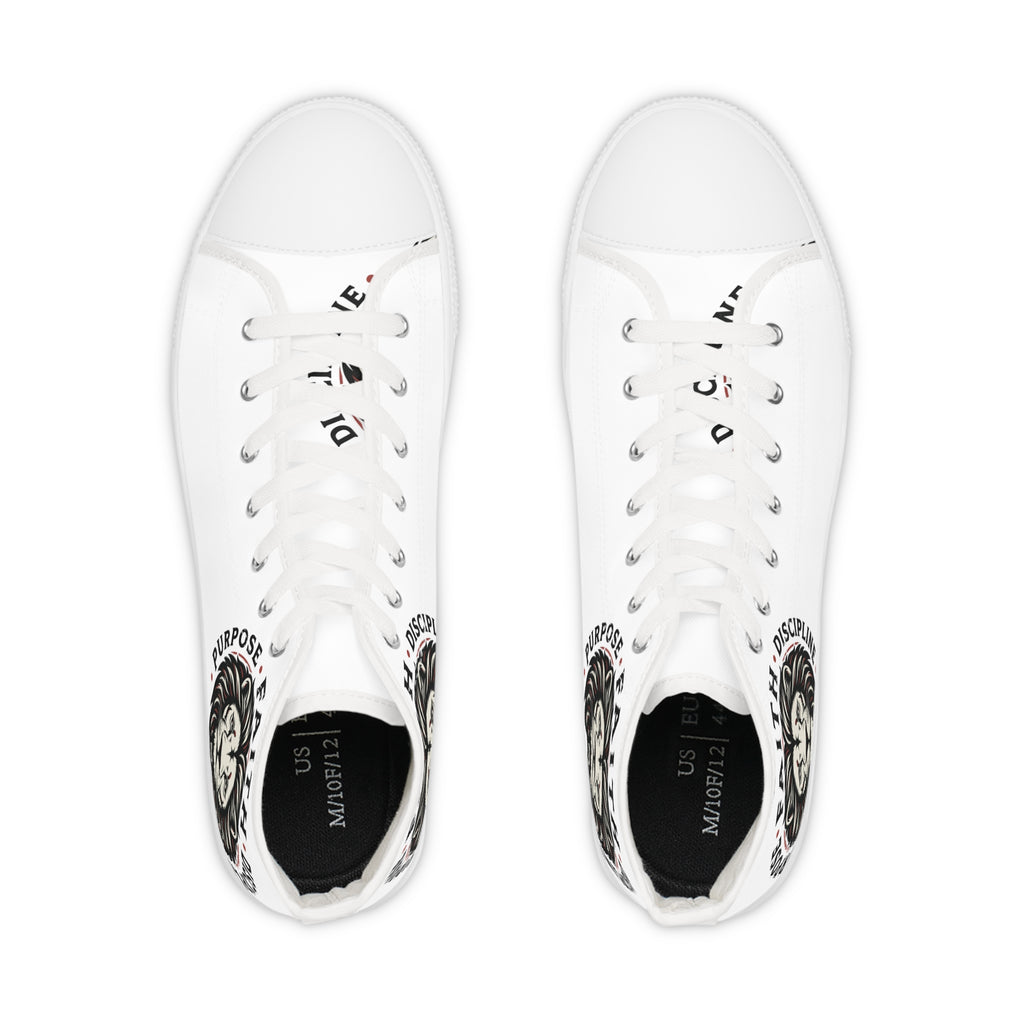 High Top Sneakers — Lion Crest “Faith • Discipline” Graphic