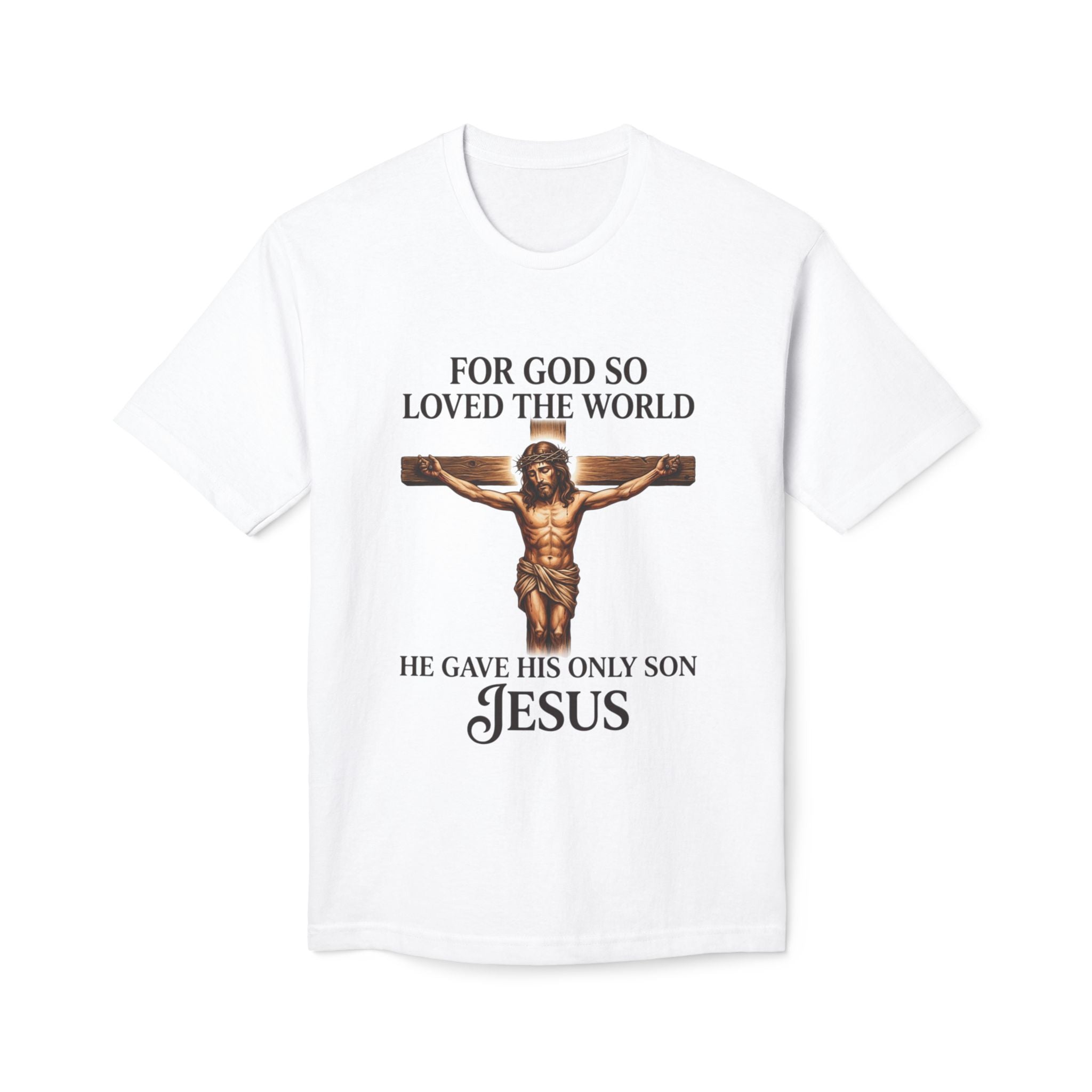 For God So Loved the World T-Shirt — John 3:16 Christian Faith Graphic Tee