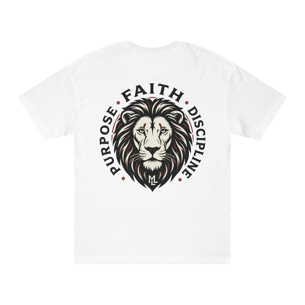 Faith Lion Tee — Purpose • Faith • Discipline Inspirational Graphic T-Shirt