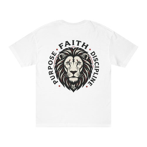 Faith Lion Tee — Purpose • Faith • Discipline Inspirational Graphic T-Shirt