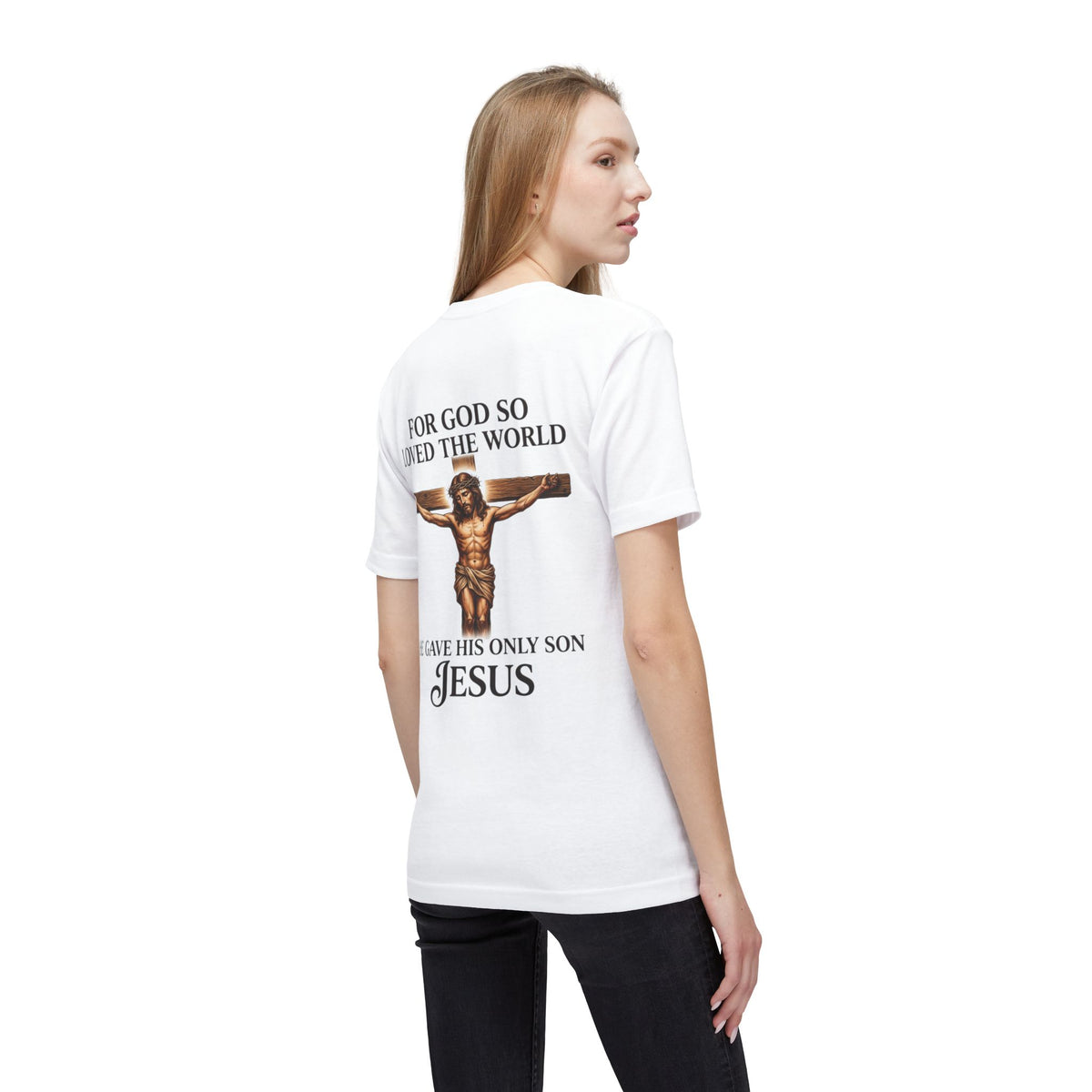 For God So Loved the World T-Shirt — John 3:16 Christian Faith Graphic Tee