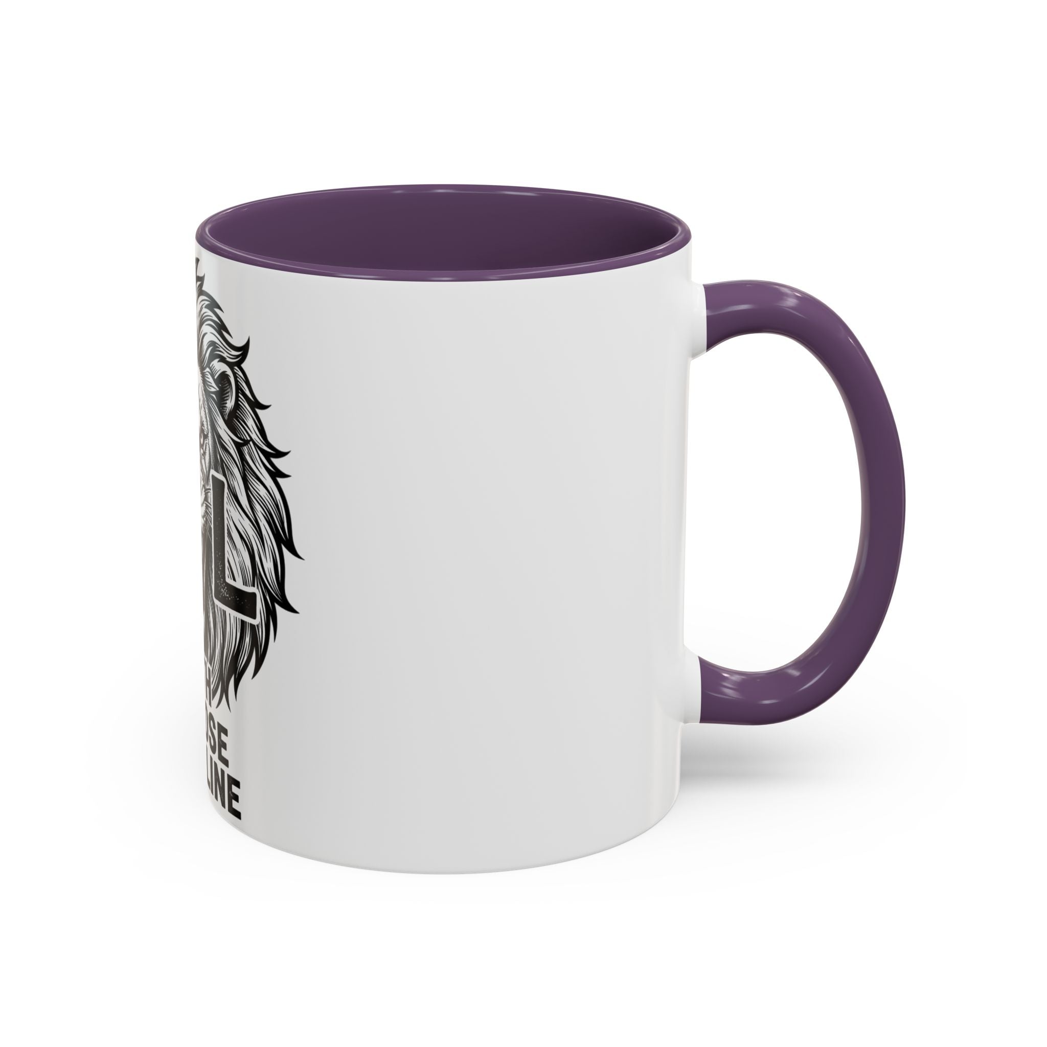 Lion Coffee Mug - Faith Purpose Discipline Inspirational Accent Mug (11/15oz)