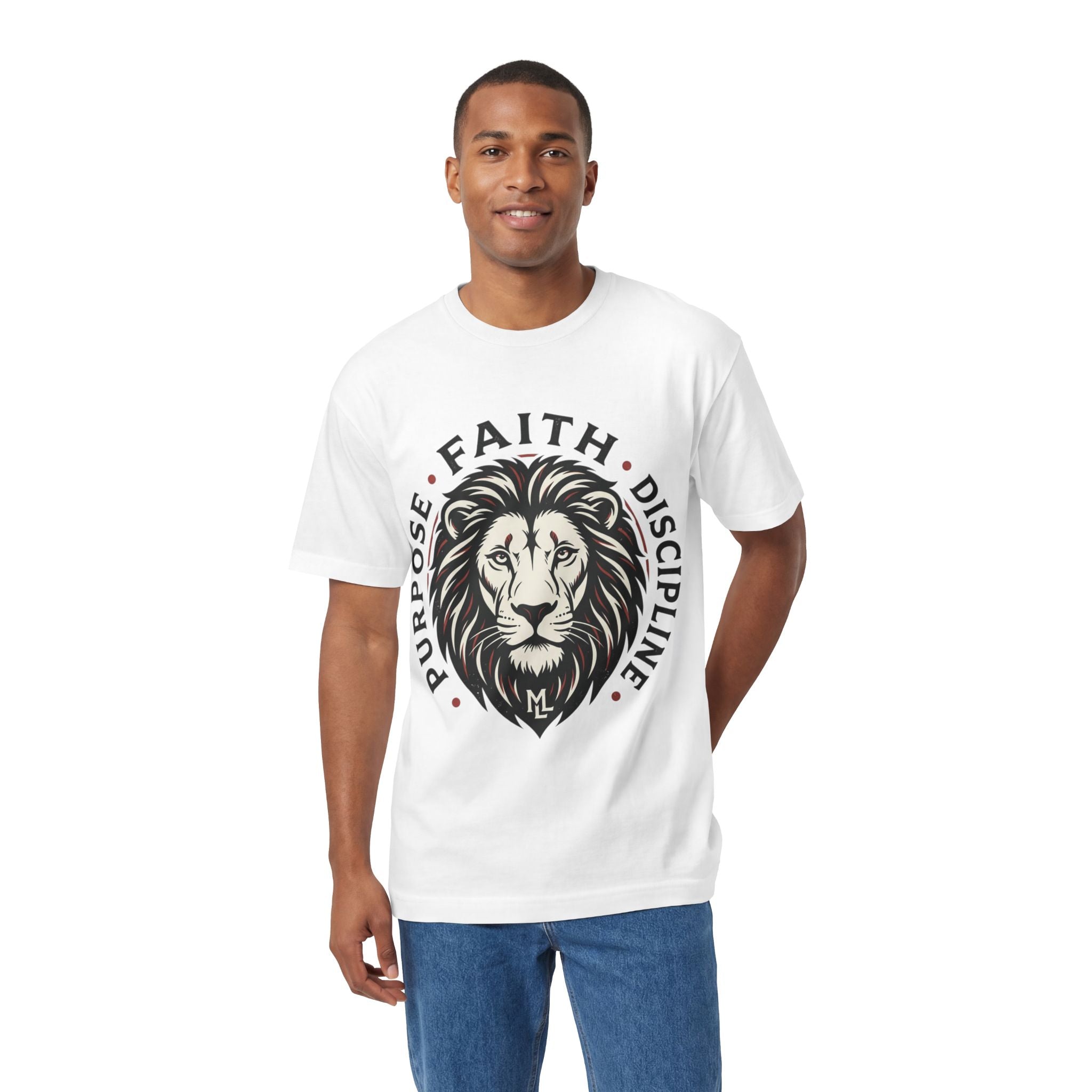 Faith Lion Tee — Purpose • Faith • Discipline Inspirational Graphic T-Shirt
