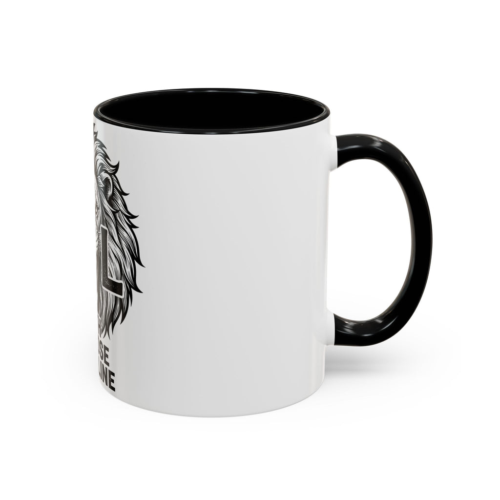 Lion Coffee Mug - Faith Purpose Discipline Inspirational Accent Mug (11/15oz)