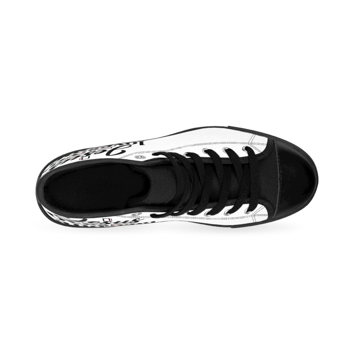 "Jesus Loves You and Me" High-Top Sneakers — Christian Faith Canvas Shoes