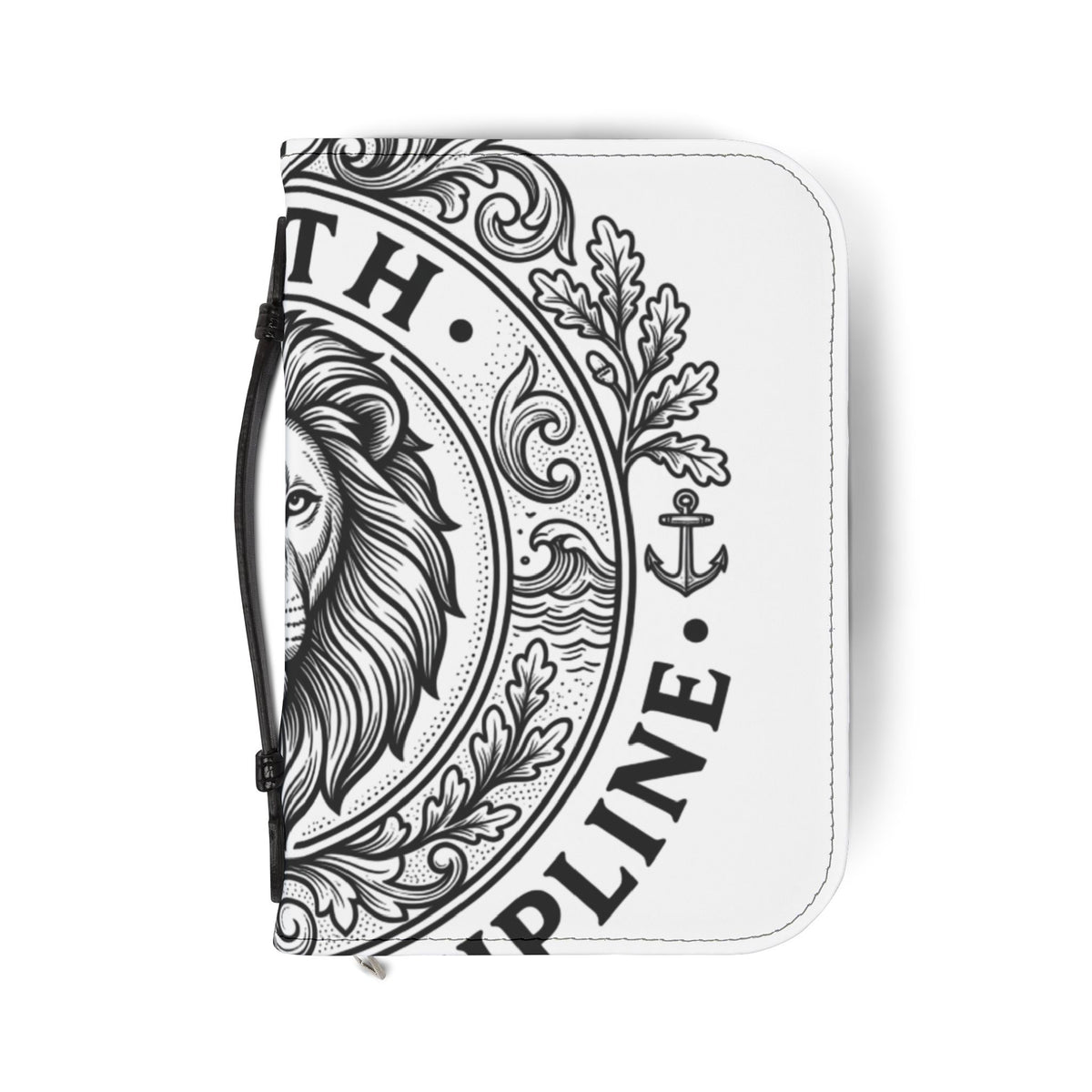 Bible Cover — Faith, Purpose & Strength Lion Zippered Bible Case