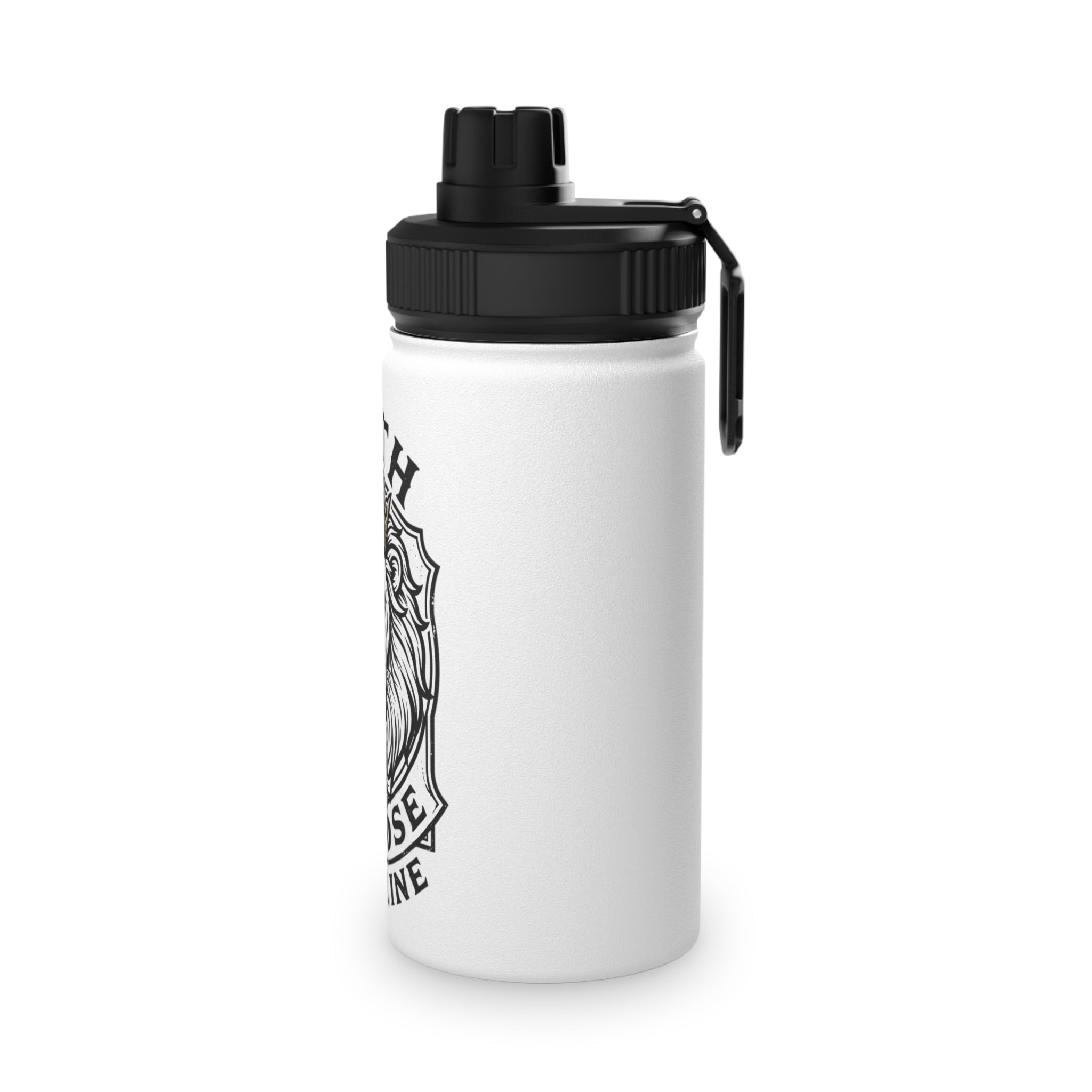 Faith • Purpose • Discipline Lion Stainless Steel Water Bottle — Sports Lid