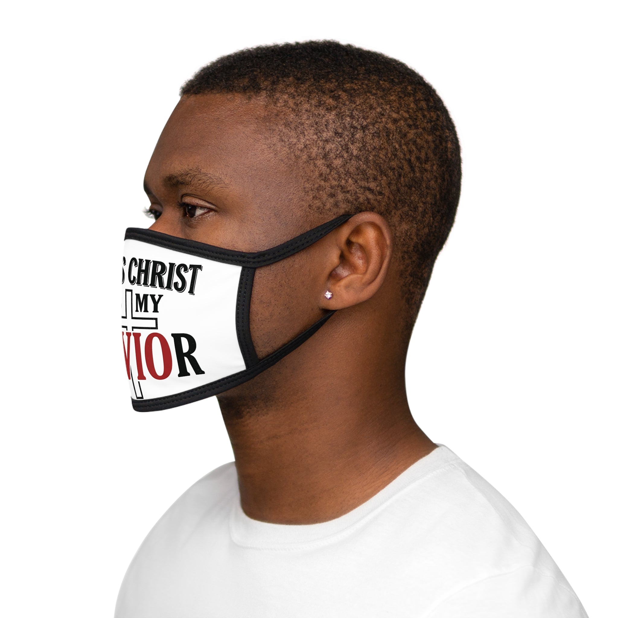 Christ Loves You Mask — Christian Faith Mixed-Fabric Face Mask