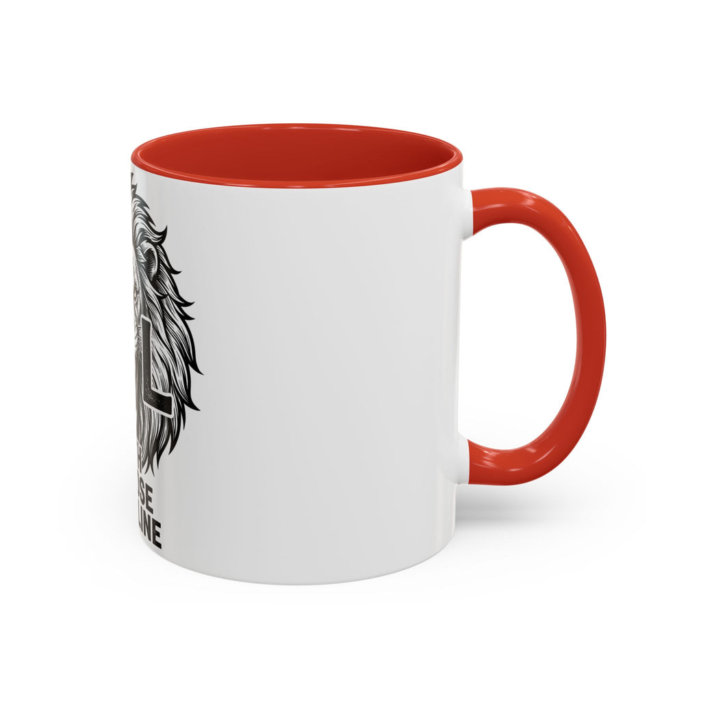 Lion Coffee Mug - Faith Purpose Discipline Inspirational Accent Mug (11/15oz)