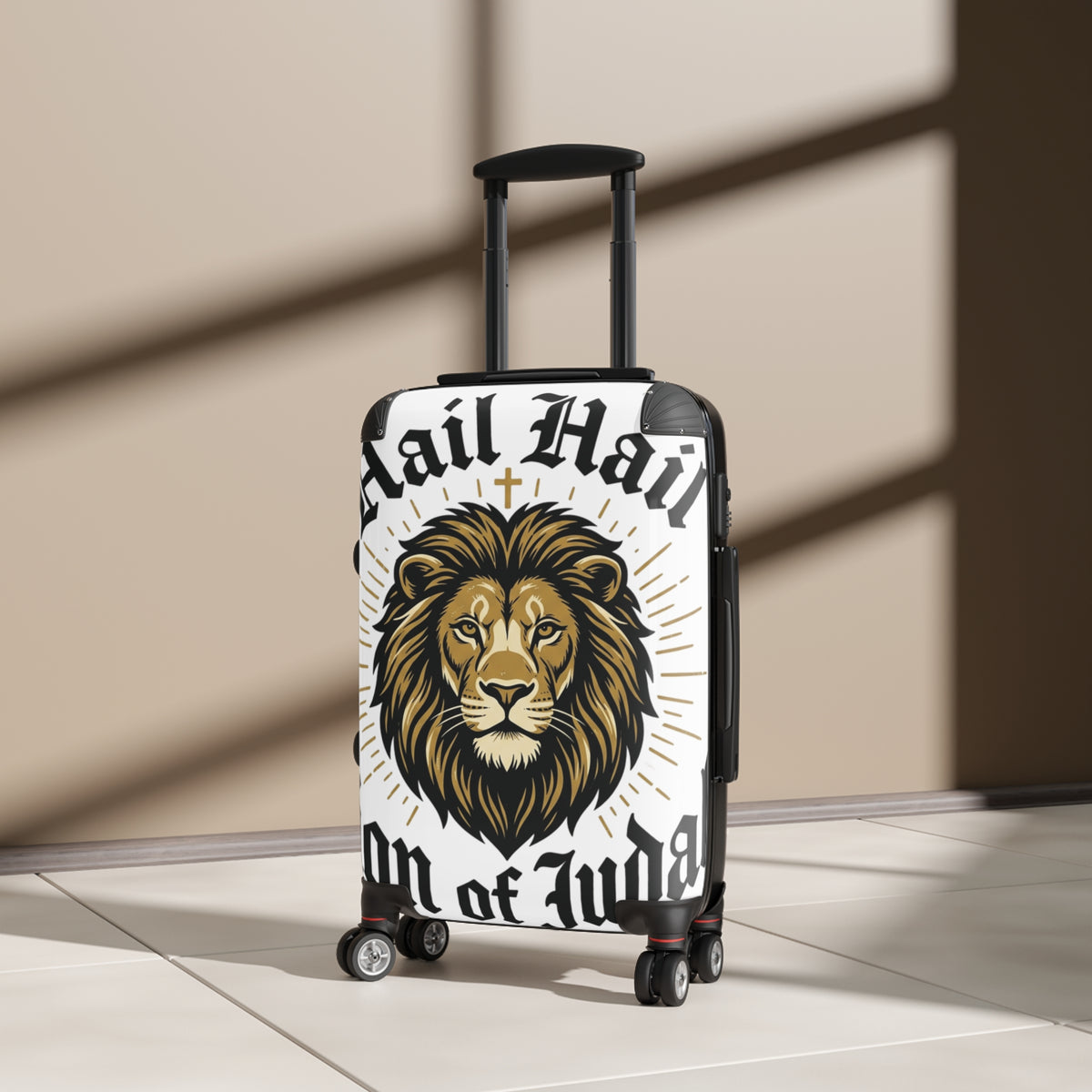 Lion of Judah Carry-On Suitcase — Bold Christian Travel Luggage with Regal Lion Design