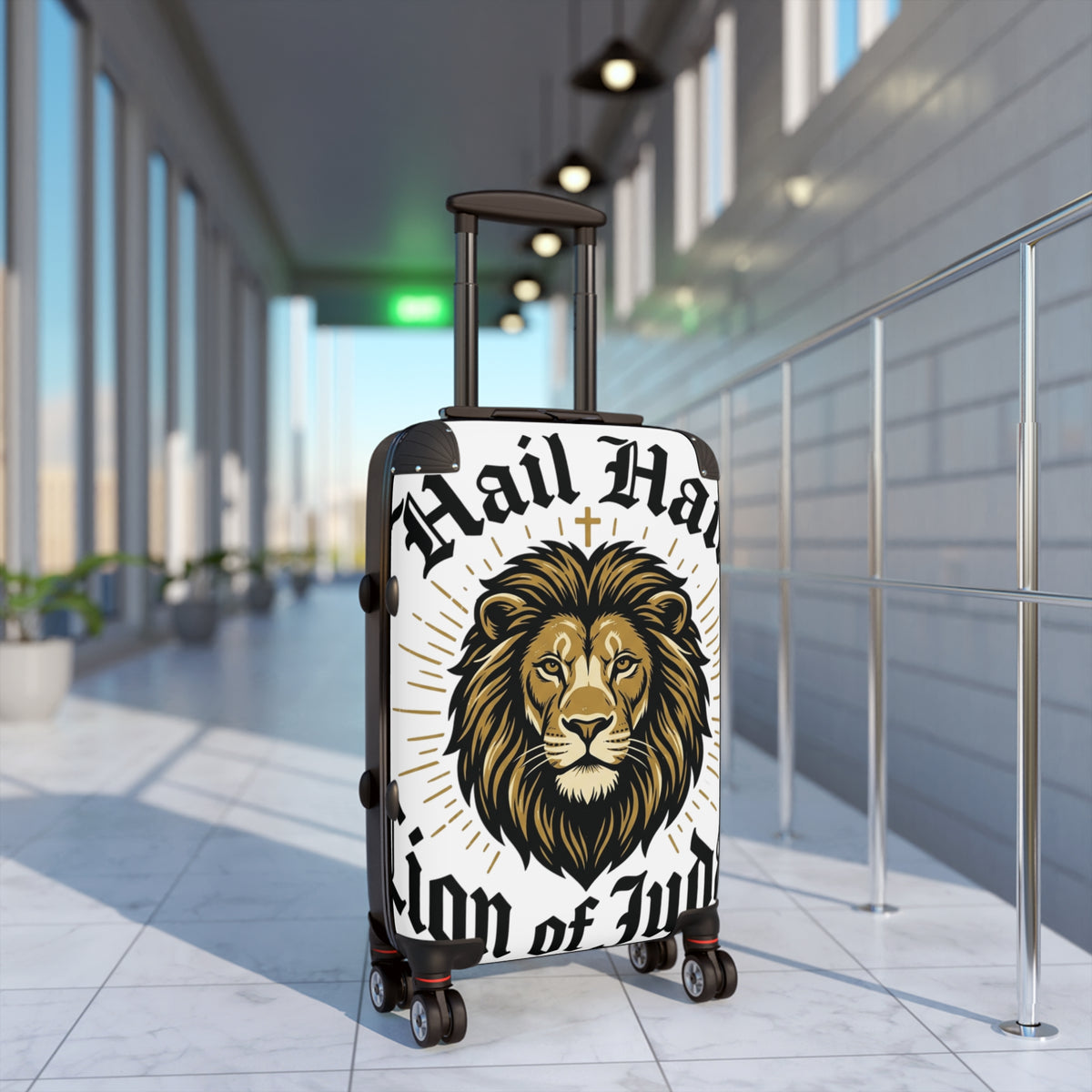Lion of Judah Carry-On Suitcase — Bold Christian Travel Luggage with Regal Lion Design