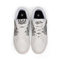 Men's Leather Sneakers — Lion Crest 'Faith, Purpose, Discipline' Low-Top