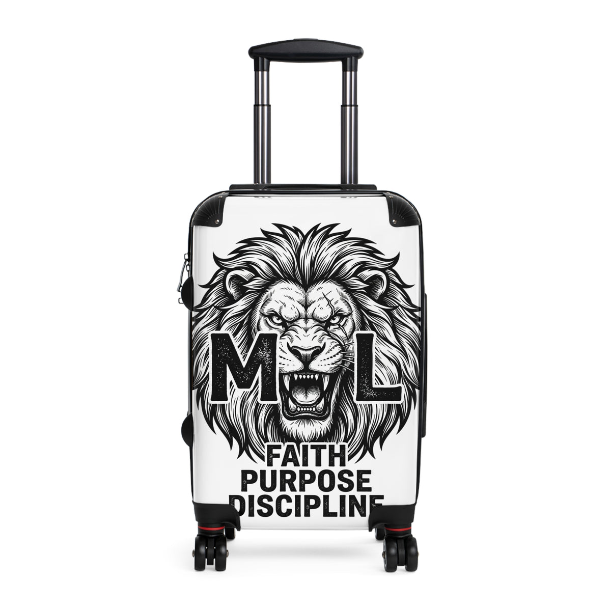 Lion Roar Carry-On Suitcase — "Faith Purpose Discipline" Motivational Travel Luggage