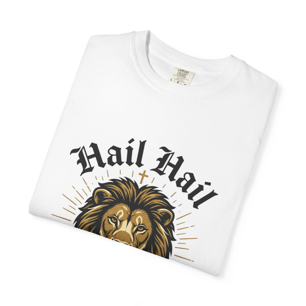 Lion of Judah T-Shirt — "Hail Hail" Christian Lion Graphic Tee