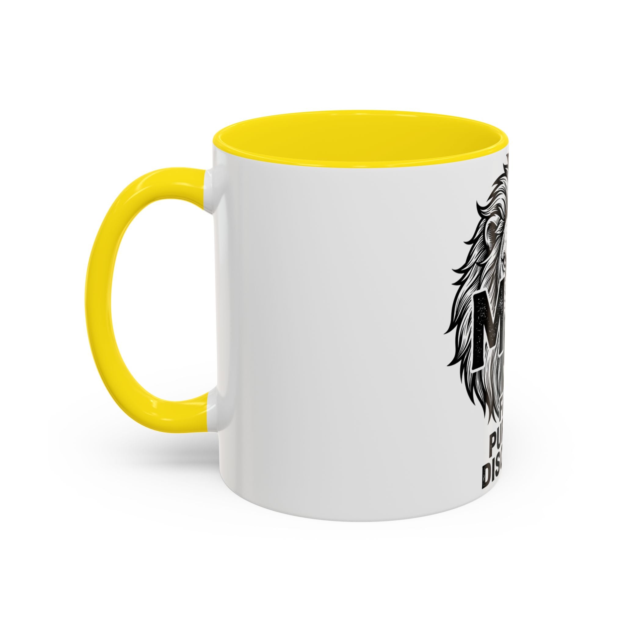 Lion Coffee Mug - Faith Purpose Discipline Inspirational Accent Mug (11/15oz)