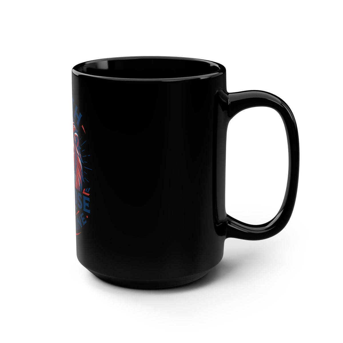 Faith • Purpose • Discipline Lion Black Coffee Mug — 15oz Inspirational Motivational Gift